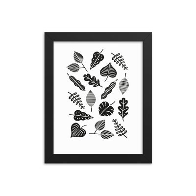 BLACK LEAVES Framed