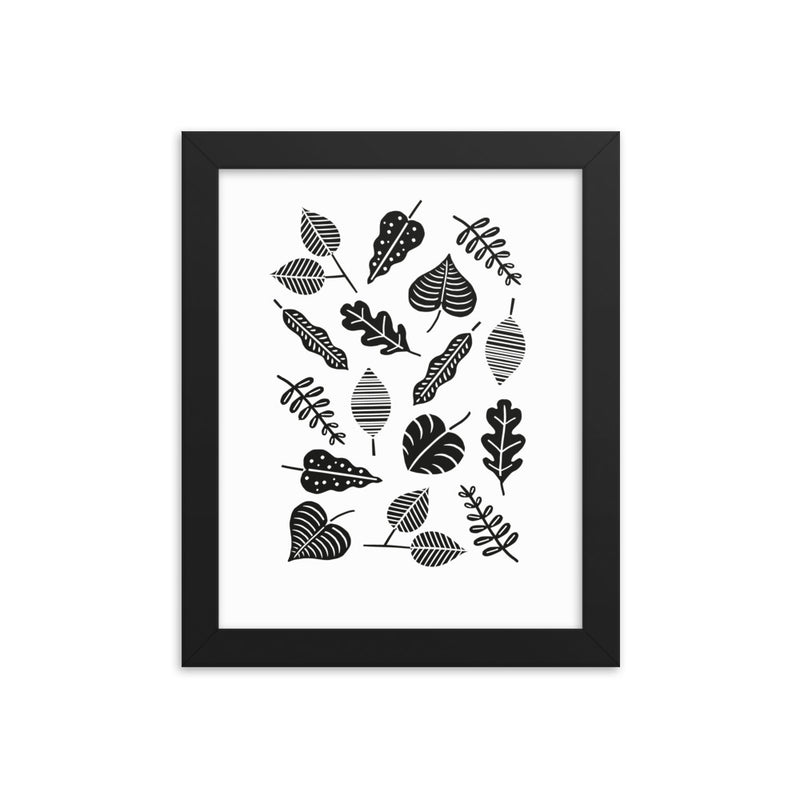 BLACK LEAVES Framed