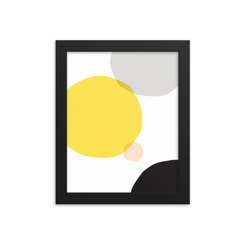 YELLOW CIRCLES Framed