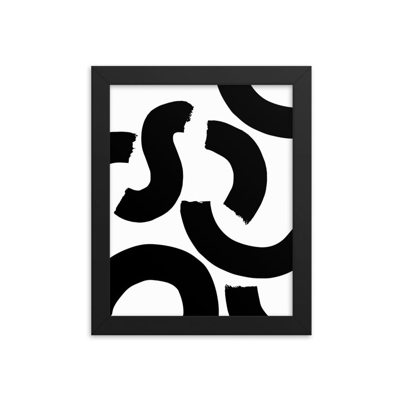 BLACK SQUIGGLE Framed