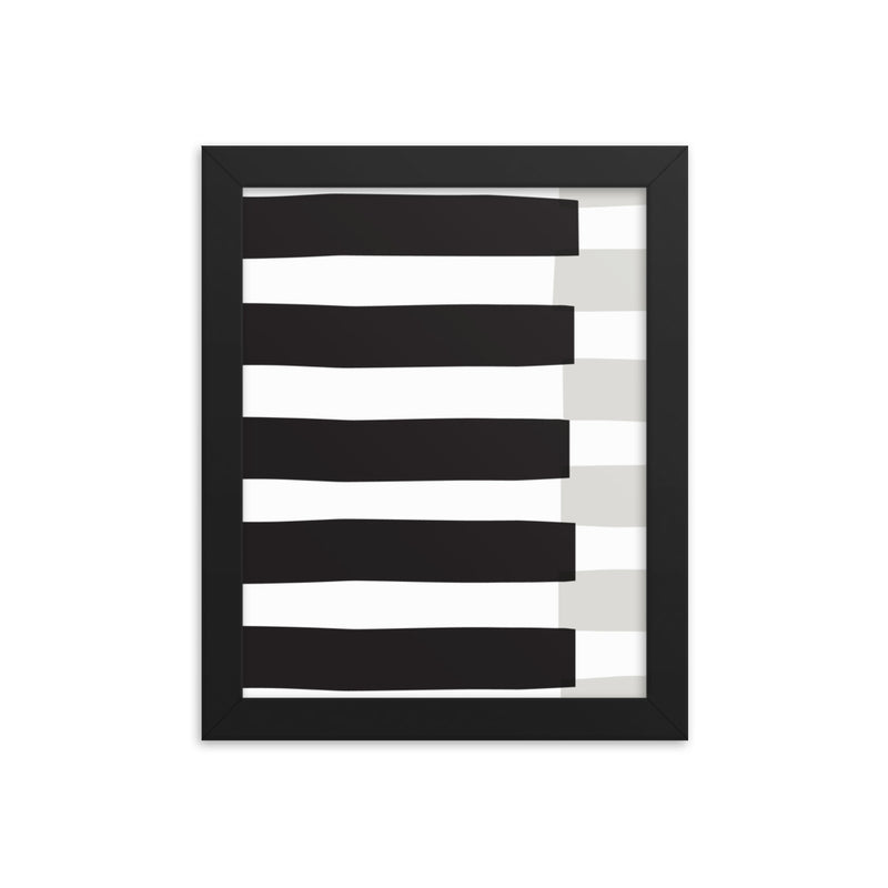 BLACK STRIPE Framed