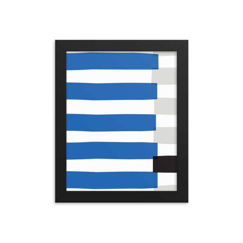 BLUE STRIPE Framed