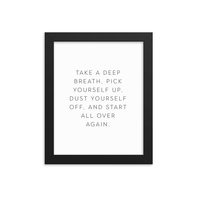START OVER Framed