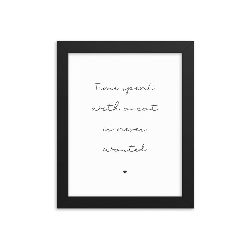 TIME WITH CATS Framed