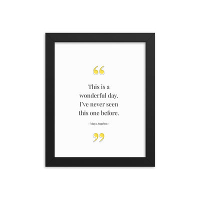 WONDERFUL DAY Framed