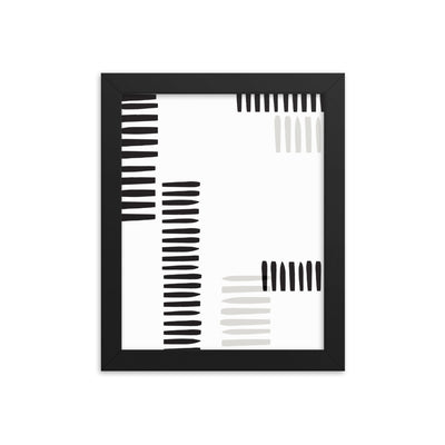 BLACK STRIPES Framed