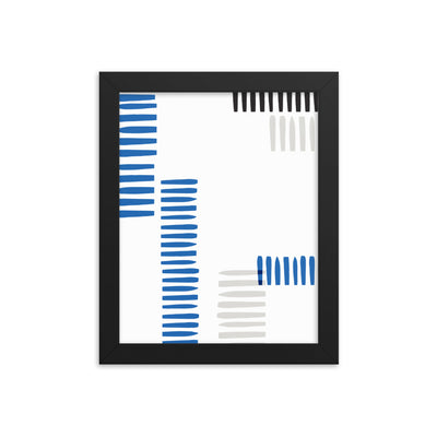 BLUE STRIPES Framed