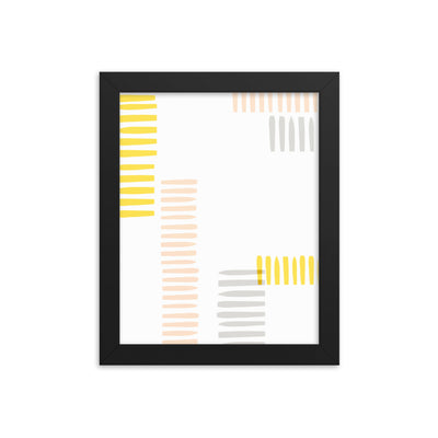 YELLOW STRIPES Framed