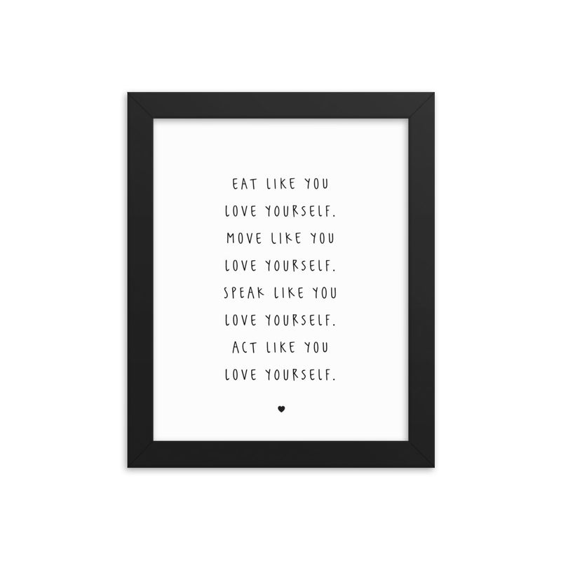 LOVE YOURSELF Framed