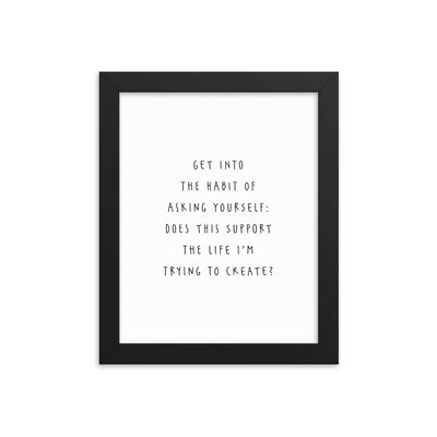 ASK YOURSELF Framed
