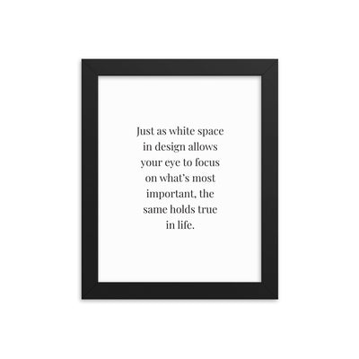 JUST AS Framed
