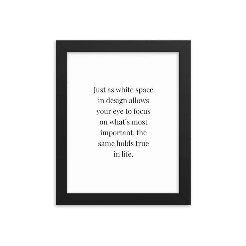 JUST AS Framed
