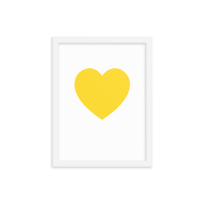 YELLOW HEART Framed