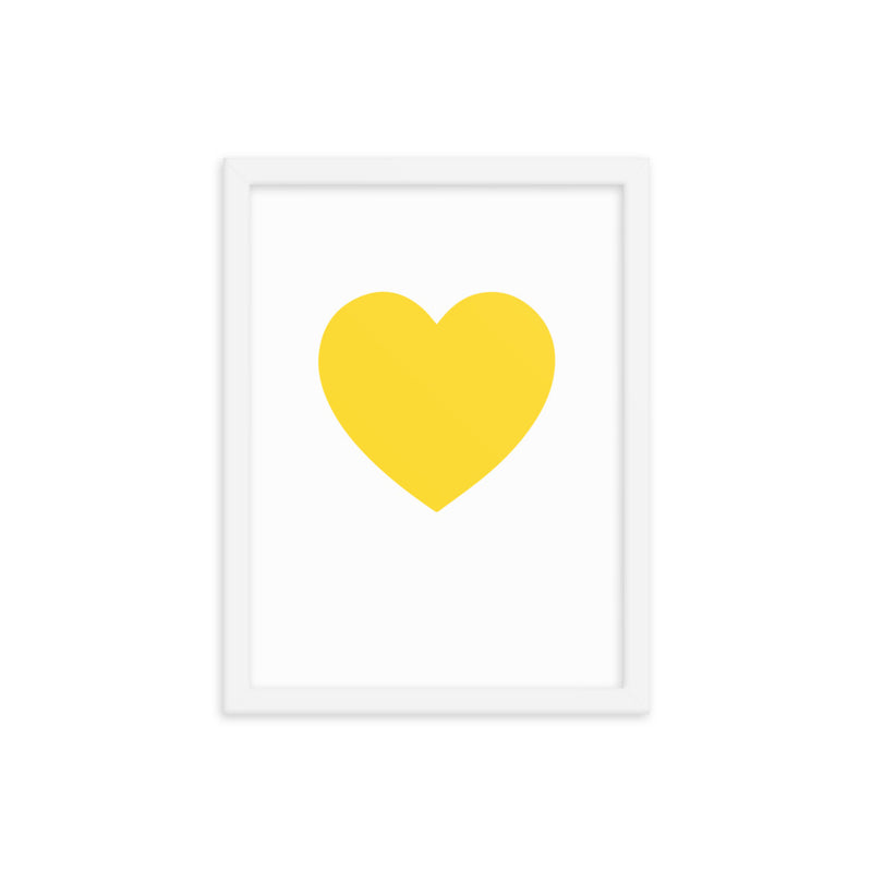 YELLOW HEART Framed