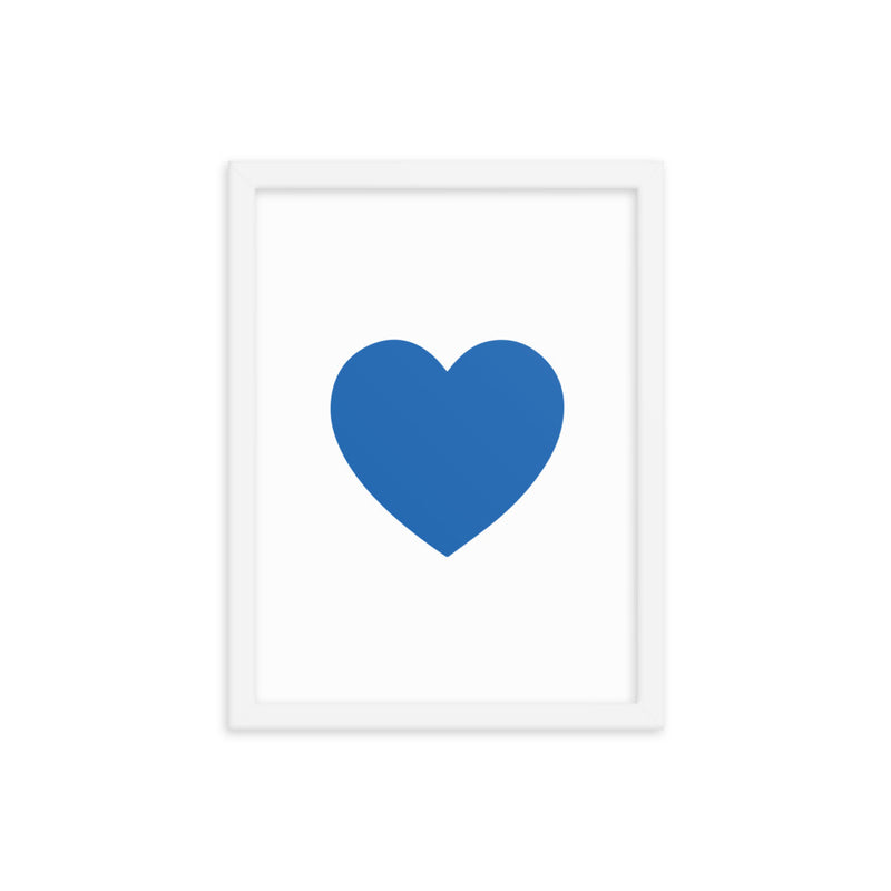 BLUE HEART Framed