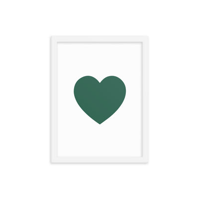 GREEN HEART Framed