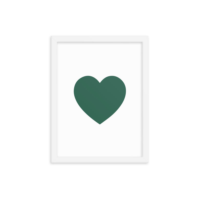 GREEN HEART Framed