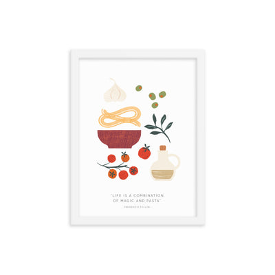 LIFE IS PASTA Framed