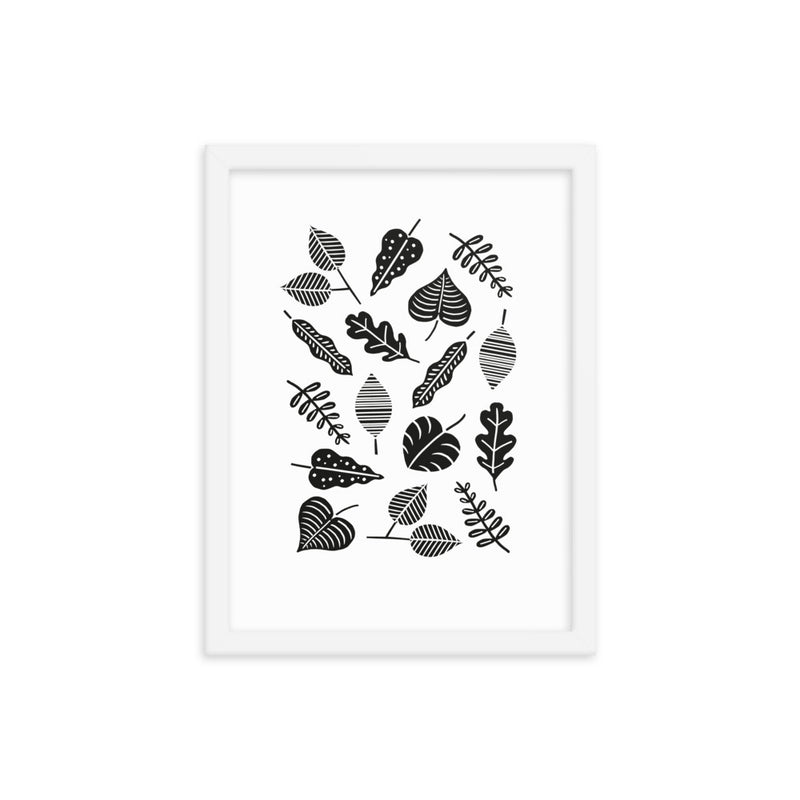 BLACK LEAVES Framed