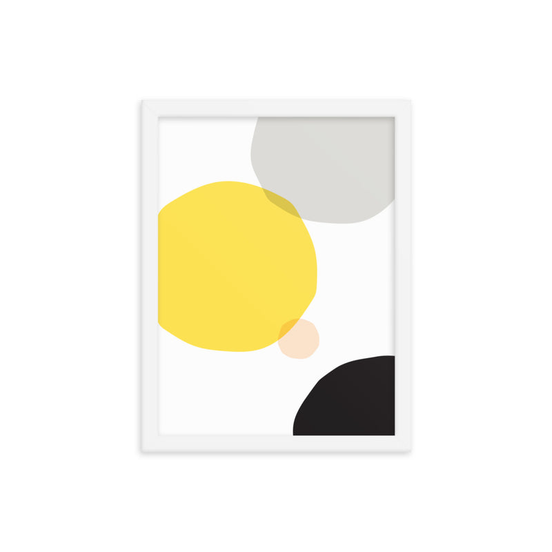 YELLOW CIRCLES Framed