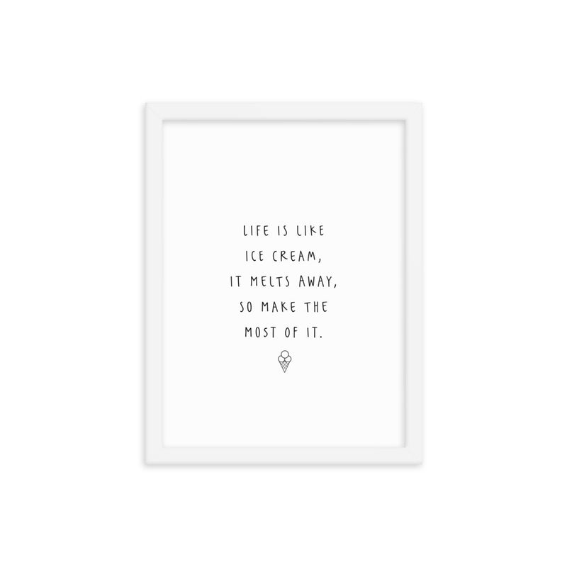 LIFE IS LIKE Framed