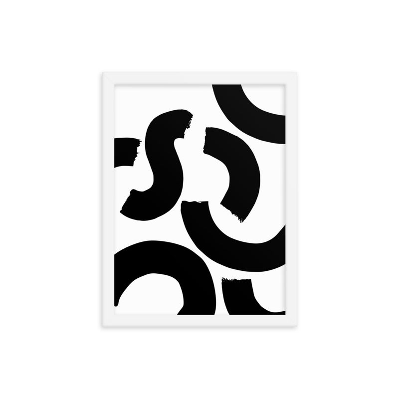 BLACK SQUIGGLE Framed