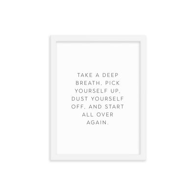 START OVER Framed