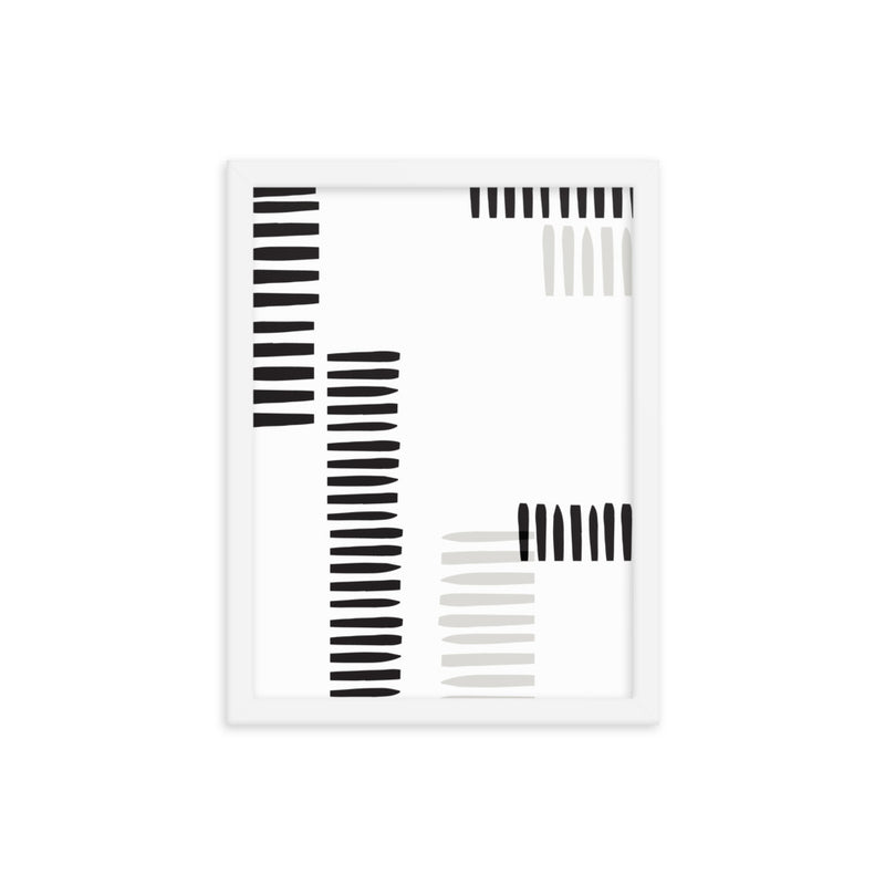 BLACK STRIPES Framed