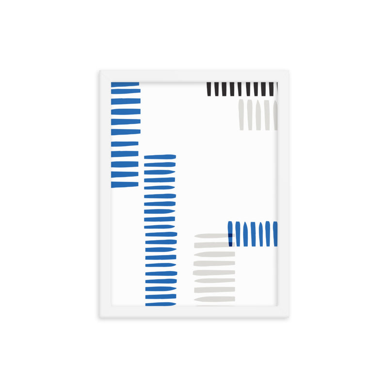 BLUE STRIPES Framed
