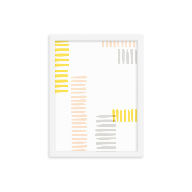 YELLOW STRIPES Framed