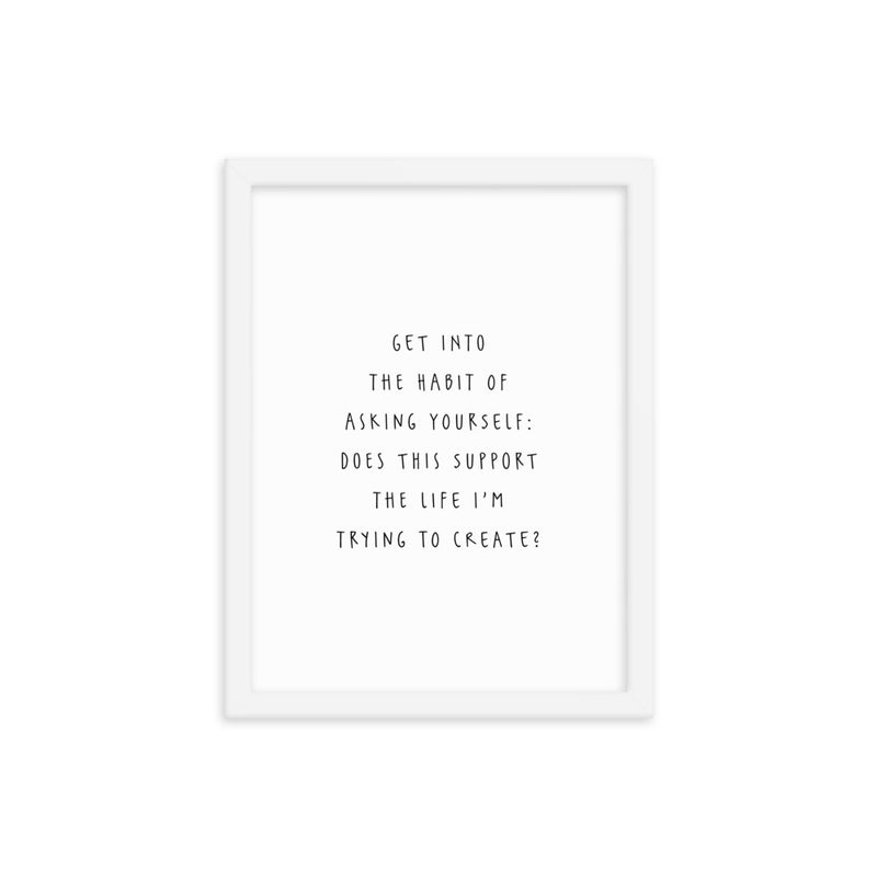ASK YOURSELF Framed