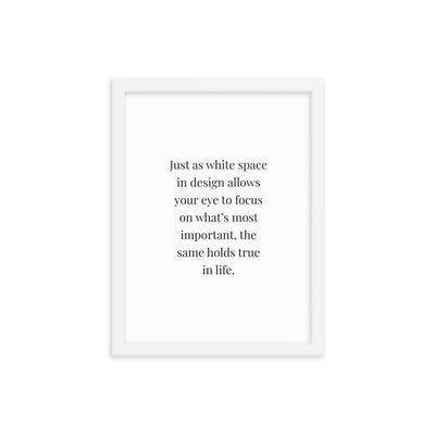 JUST AS Framed