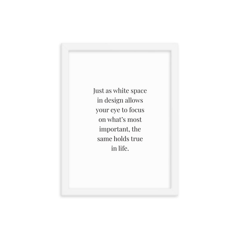 JUST AS Framed