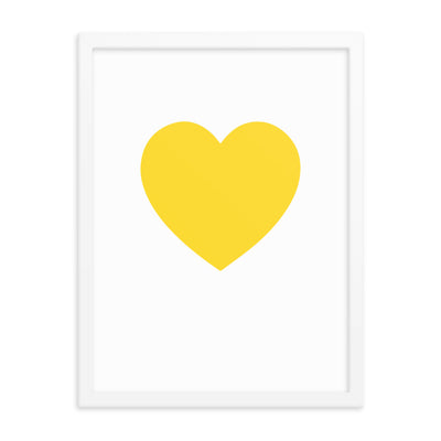 YELLOW HEART Framed