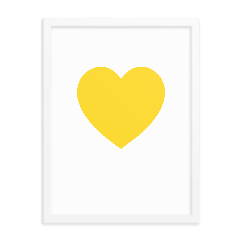 YELLOW HEART Framed