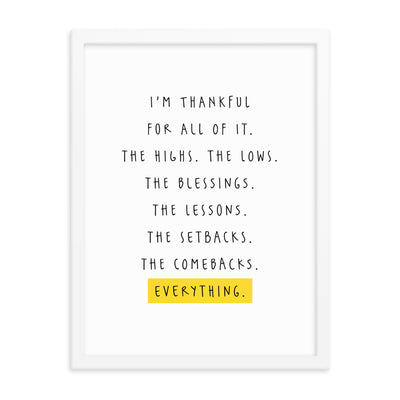 I'M THANKFUL Framed