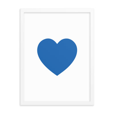 BLUE HEART Framed