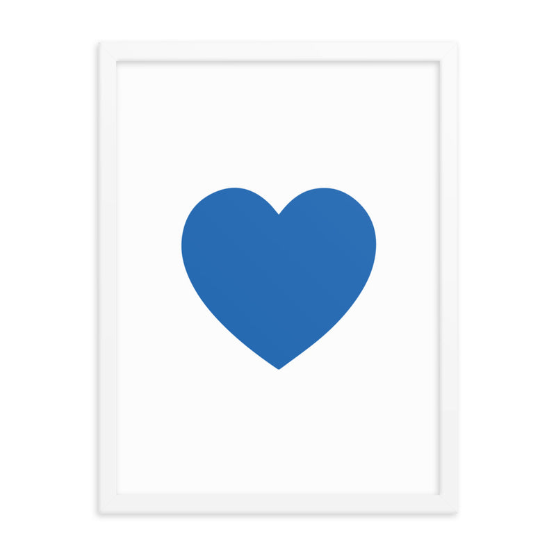 BLUE HEART Framed