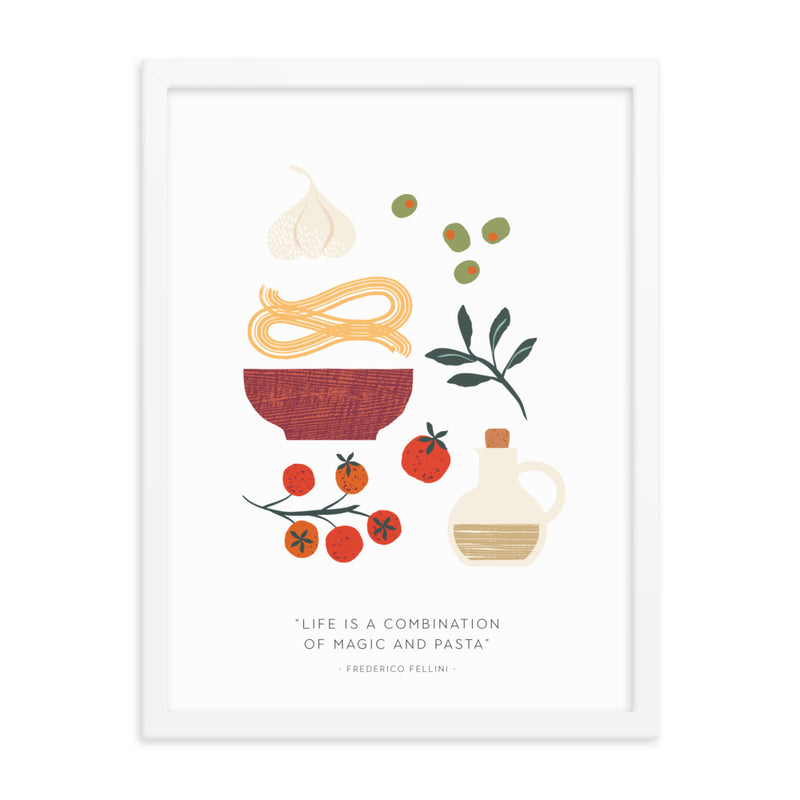 LIFE IS PASTA Framed