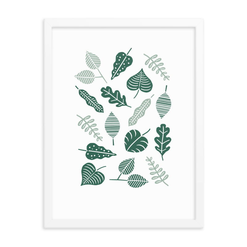 GREEN LEAVES Framed