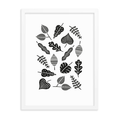 BLACK LEAVES Framed