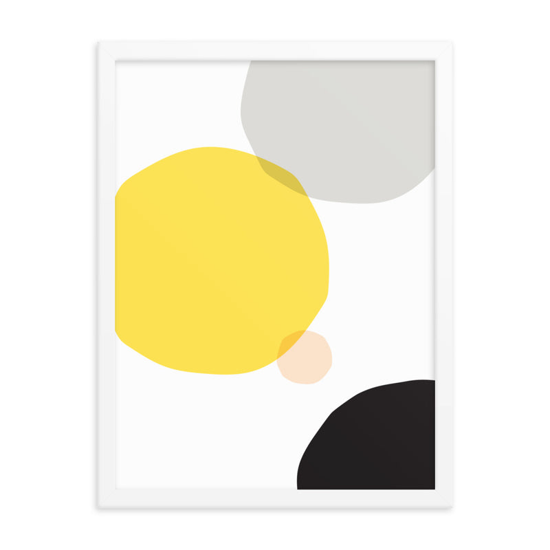 YELLOW CIRCLES Framed