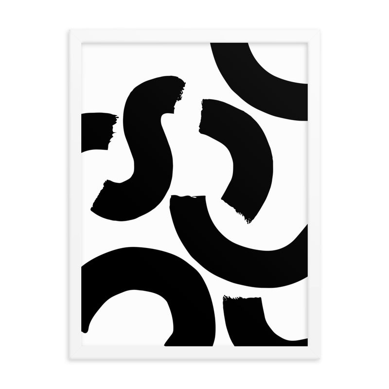 BLACK SQUIGGLE Framed