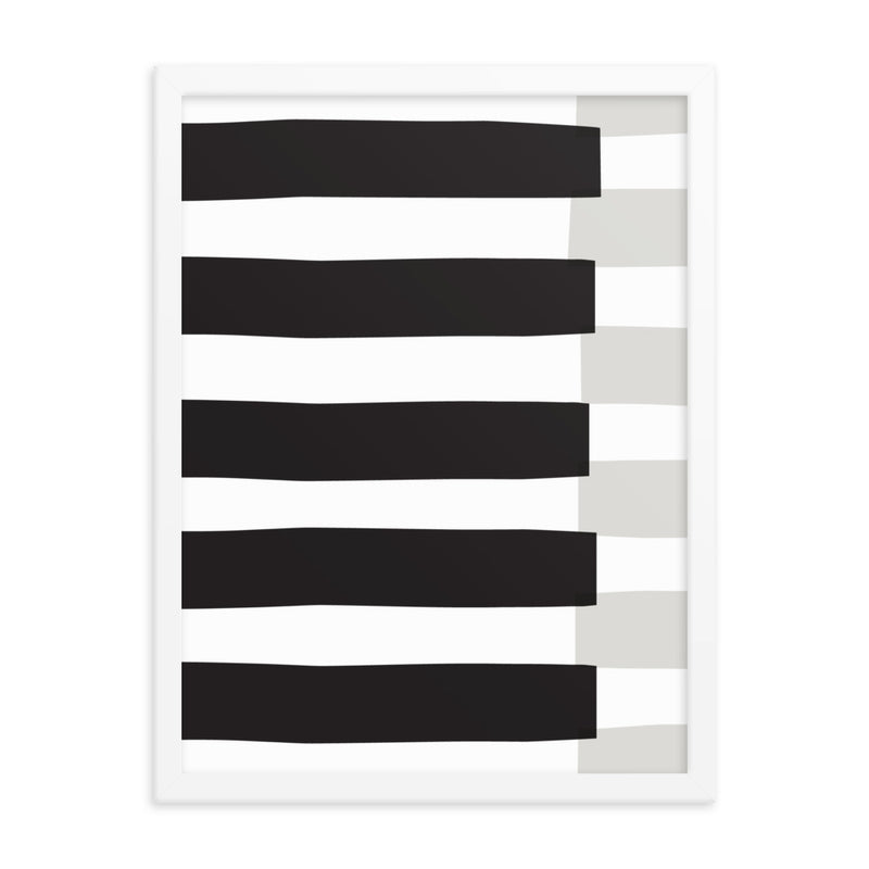 BLACK STRIPE Framed