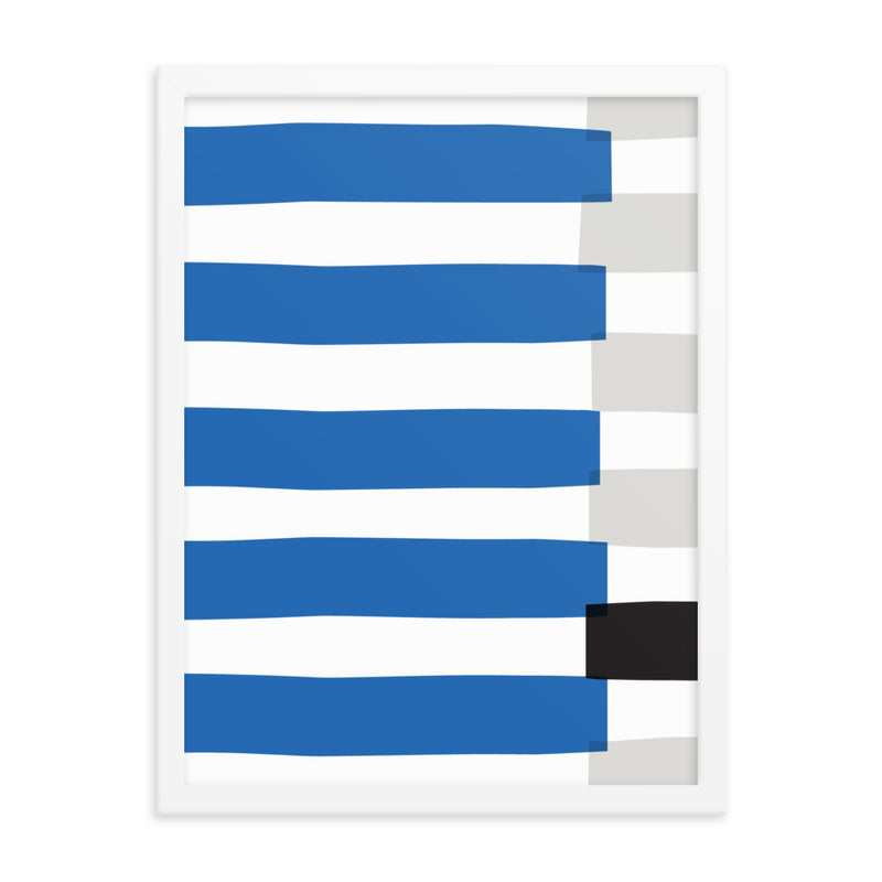 BLUE STRIPE Framed