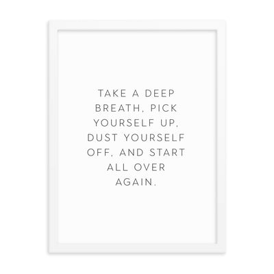 START OVER Framed