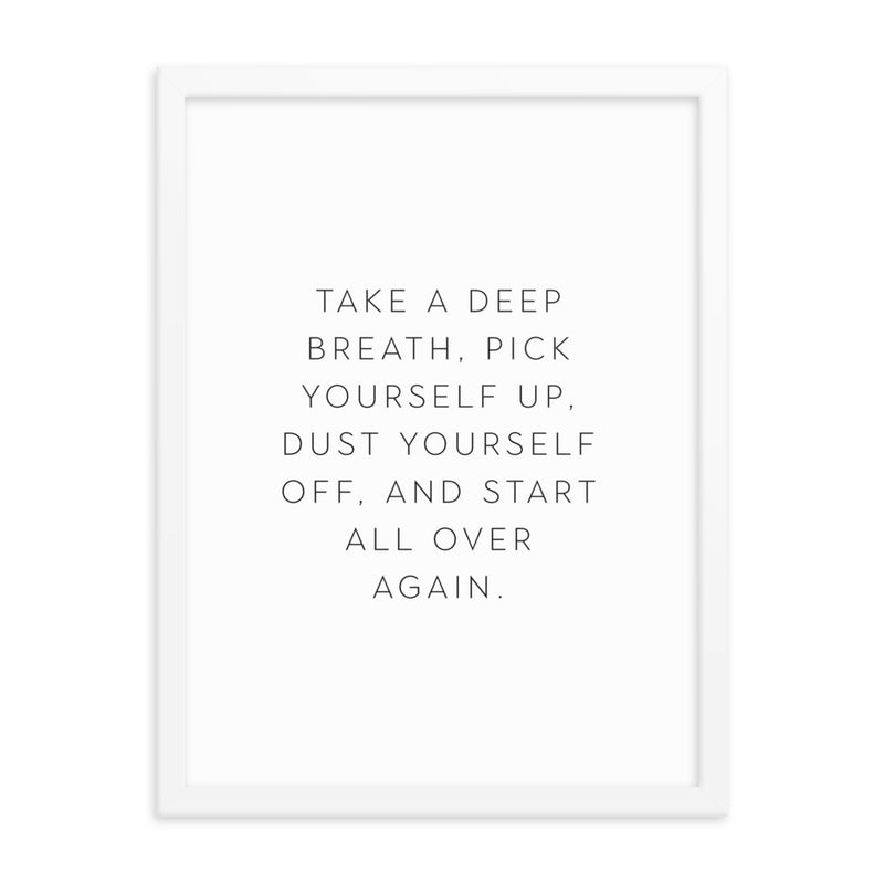 START OVER Framed