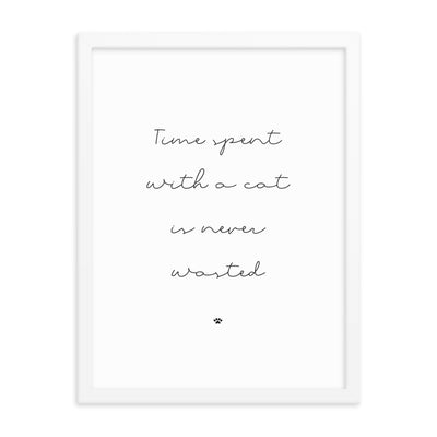 TIME WITH CATS Framed