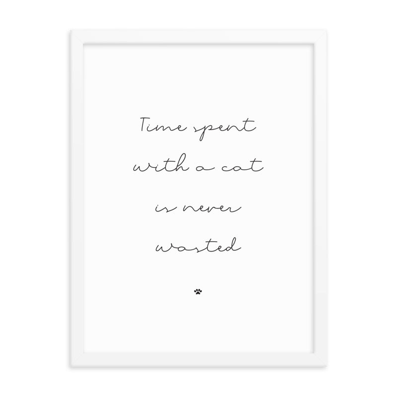 TIME WITH CATS Framed