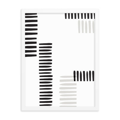 BLACK STRIPES Framed